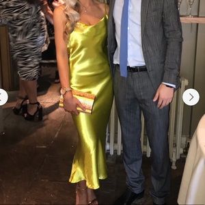 NWT Club L London cami slip dress in gold/yellow